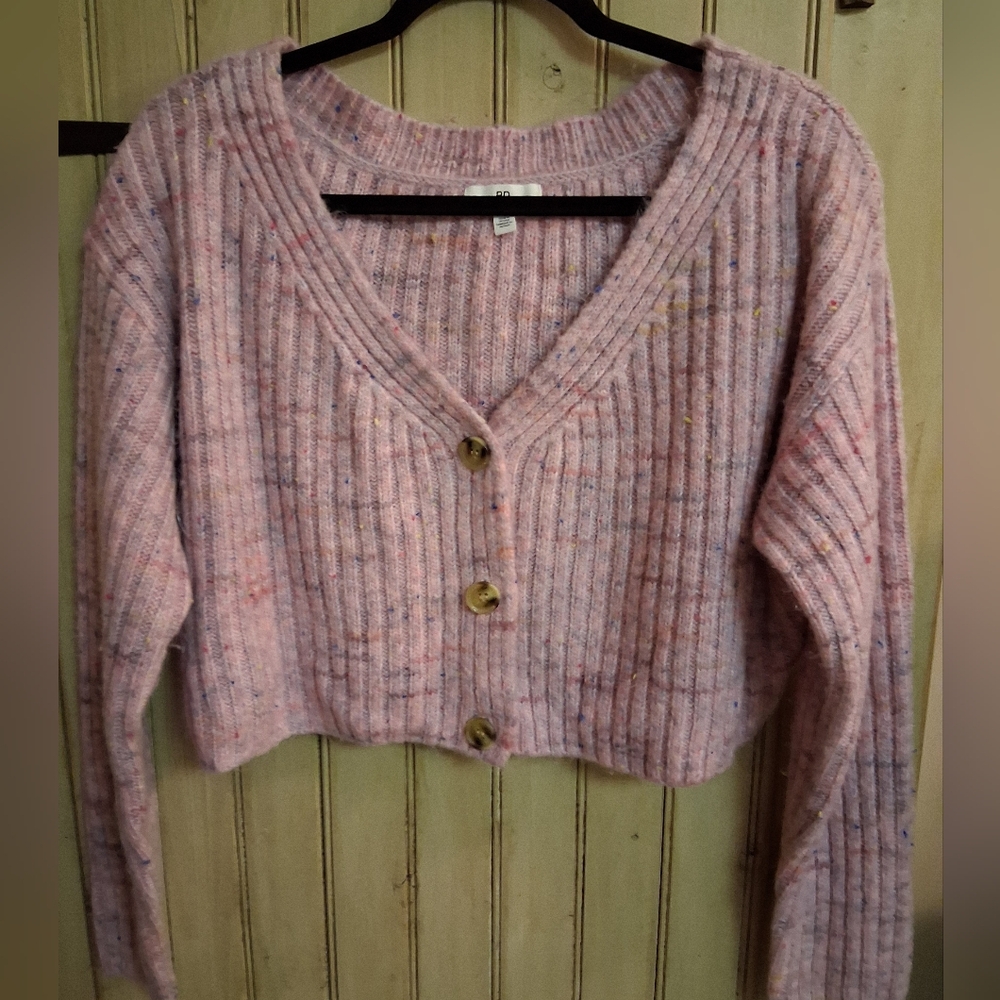 BP Pink Cropped Cardigan
